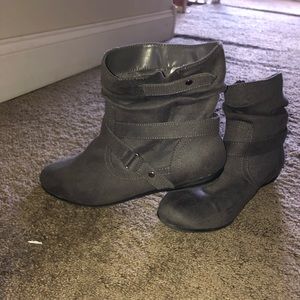 Grey Ankle Boots
